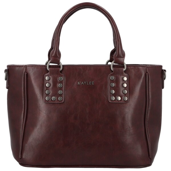 Trendy dámská koženková kabelka do ruky Liliane, tmavě vínová