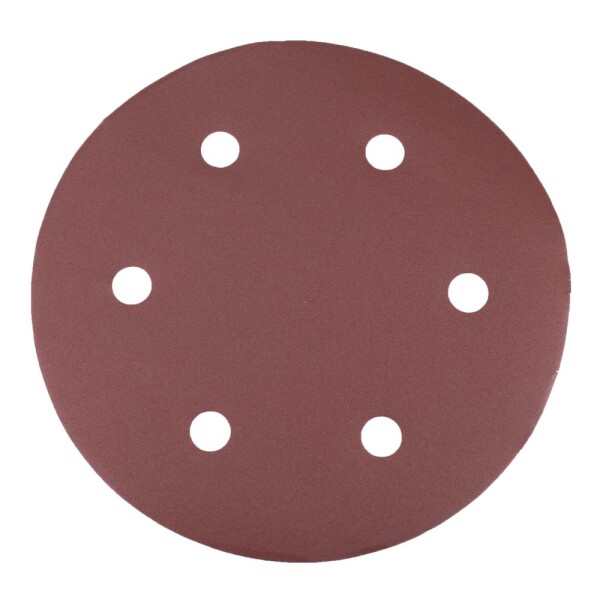 Brusný výsek na suchý zip, 225mm, P220, 6 otvorů, bal. 5ks, WORCRAFT