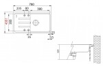 FRANKE - Malta Fragranitový dřez BSG 611-78/39, 78x44 cm, matná černá 114.0661.516
