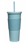 Neon Kactus Pohár na pití s brčkem 625 ml modrá / plast (DS2205)