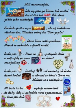 Joke21 Mega přání - pro novomanžele