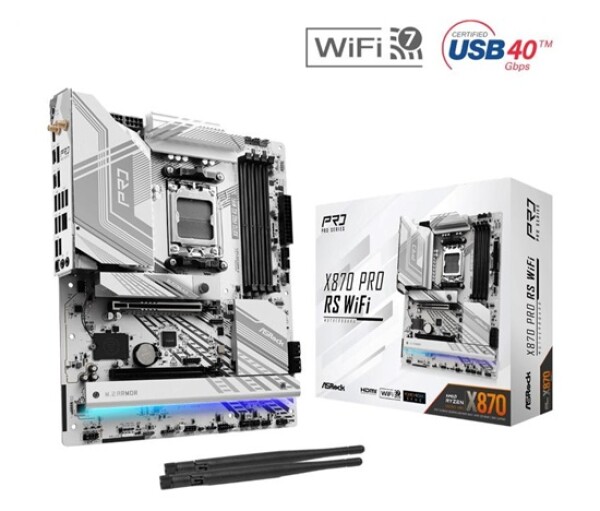 ASRock MB Sc AM5 X870 PRO RS WIFI, AMD X870, 4xDDR5, 1xHDMI, 2xUSB4, WI-FI EDF_380957