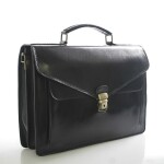 Dámská kožená aktovka Belinda, černá