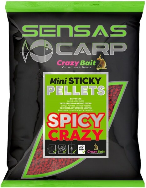 Sensas Pelety Mini Sticky Pellets Spicy Crazy 700g (44783)