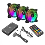 White Shark 1262-04-V NEBULA Kit 3ks černá / Sada ventilátorů / 120mm / ARGB / 25dB (NEBULA)