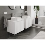 MEXEN/S - Orio koupelnová skříňka pod umyvadlo 60 cm s deskou, 1 šuplík, bílá mat 91A10-06047-1-BFC01
