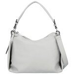 Trendy dámská koženková kabelka na rameno Magdalena, šedá