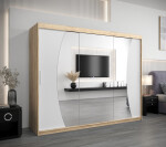 Šatní skříň Abi W0 Barva korpusu: Dub Sonoma, Rozměry: 200 cm, Dveře: Dub sonoma
