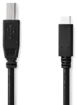 Nedis USB-C - USB-B černá / Kabel USB / USB 2.0 / 480 Mbps / 1 m (CCGL60650BK10)