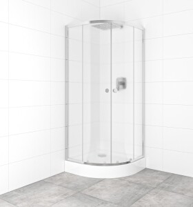SAT - Set sprchového koutu a vaničky, čtvrtkruh 80x80 cm Multi Basic SIKOBKMUS80CRCH SIKOBKMUS80CRCH
