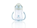 KikkaBoo hrnek se silikonovým brčkem 300ml Blue