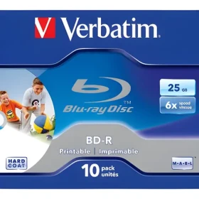 Verbatim BD-R 25 GB ScratchGuard Plus Printable / Disk Blu-ray / Single Layer / 6x / 10 ks / jewel box (43713)