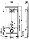 SCHELL - Montus Montážní modul k WC se splachovačem 030760099