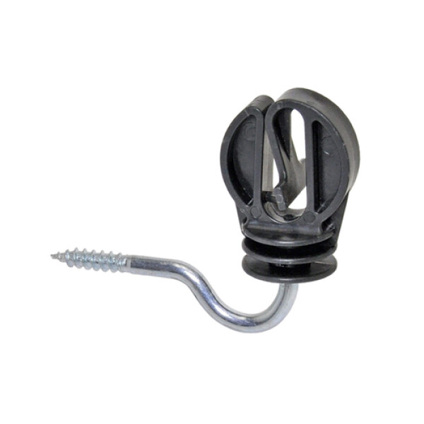 Izolátor se zahnutým vrutem 6 mm pro elektrický ohradník, pro lanka a pásky do 30 mm - 10 ks