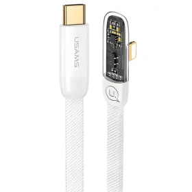 USAMS SJ583 Iceflake Series bílá / Datový kabel / USB-C - Lightning / 20W PD / 1,2 m (SJ583USB02)