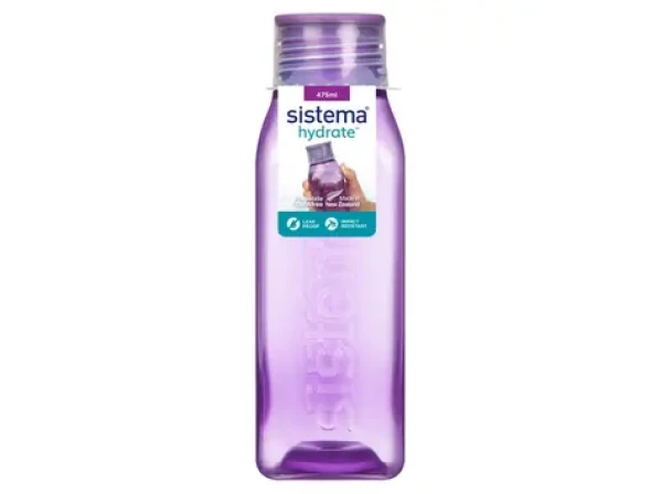 Sistema Hydrate Square Hranatá láhev se šroubovacím víčkem 475 ml fialová (8592001423138)