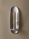 Ferm Living Nástěnný svícen Agapé Aluminium, stříbrná barva, kov