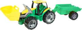 Traktor se lžící přívěsem