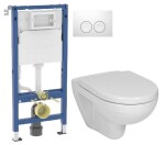 GEBERIT DuofixBasic s bílým tlačítkem DELTA21 + WC JIKA LYRA PLUS + SEDÁTKO DURAPLAST 458.103.00.2 21BI LY6