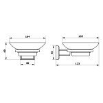 Gedy - COLORADO mýdlenka, mléčné sklo, chrom 6911