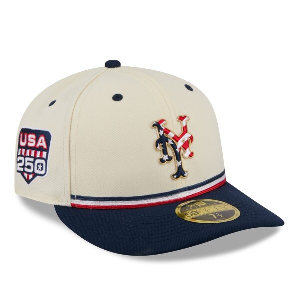 New Era Pánská kšiltovka New York Mets MLB 2026 4th of July USA 250 Low Profile 59FIFTY Fitted Velikost: 7 5/8