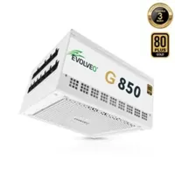 EVOLVEO G850 bílá / zdroj ATX 3.1 / 850W / 80 PLUS Gold / modulární (G850-WH)