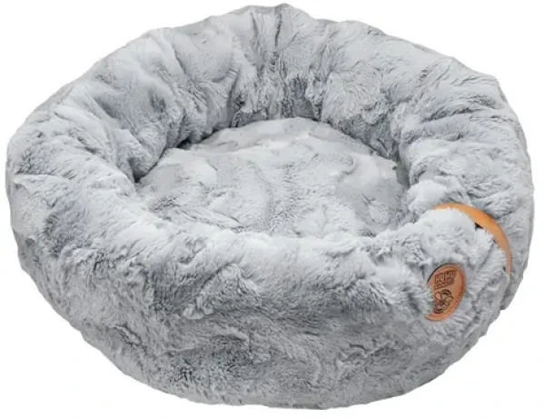 Huhubamboo ŇUŇU kulatý pelech šedá 70 cm / Pelech / průměr 70 cm / pro kočky a psy menších plemen (353616)