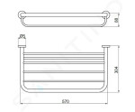 IDEAL STANDARD - IOM Polička s držákem ručníků, délka 57 cm, chrom A9106AA