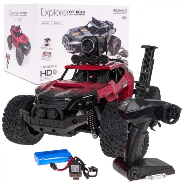 Mamido Terénní autíčko na dálkové ovládání Crawler Pioneer 1:12 s kamerou červené