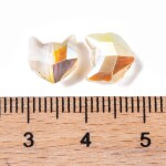 Skleněné korálky - broušená kočka - různé varianty - 8,5 x 8,5 x 5 mm - 1 ks Barva: Zlatá