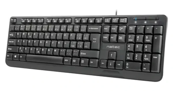 Natec Trout černá / Drátová klávesnice / CZ/SK layout / USB-A / Membránová (NKL-1151)