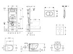 GEBERIT - Duofix Set předstěnové instalace, kompaktního klozetu Oudee Vortex a sedátka softclose, tlačítko Delta01, lesklý chrom SANI11CA1144B