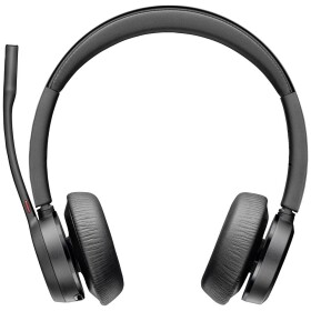 HP Poly Voyager 4320-M +BT700 Dongle Počítače Sluchátka On Ear Bluetooth® stereo černá Potlačení hluku regulace hlasitosti, Vypnutí zvuku mikrofonu