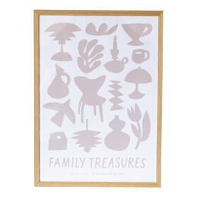 Bella Rose Plakát Family Treasures Beige / Cream 50 x 70 cm, béžová barva, papír