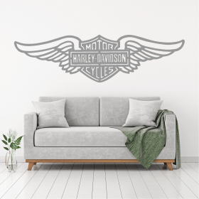 Samolepka Harley Davidson křídla Barva: šedá, Velikost: 100 x 28 cm
