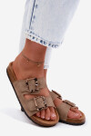 Dámské pantofle Khaki s přezkami Lee Cooper LCW-26-35-4451L 40