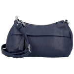 Stylová dámská koženková crossbody kabelka Foppa, tmavě modrá