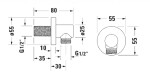 DURAVIT - Příslušenství Sprchové kolínko, kartáčovaný nerez UV0630008070