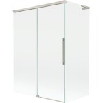 MEXEN/S - Rox L vanová zástěna 2-křídlová posuvná 120 + 70 x 150, transparent, nikl kartáčovaný 8C9L-120-070-97-00