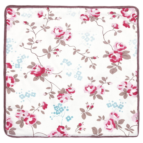 GREEN GATE Vyšívaný povlak na polštář Elsy White 40 × 40 cm, multi barva, textil