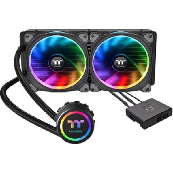 THERMALTAKE Floe Riing RGV 280 černá / AIO vodní chladič CPU / 2x 140 mm / 1400 RPM @ 27.2 dB / 63.19 CFM (CL-W167-PL14SW-A)