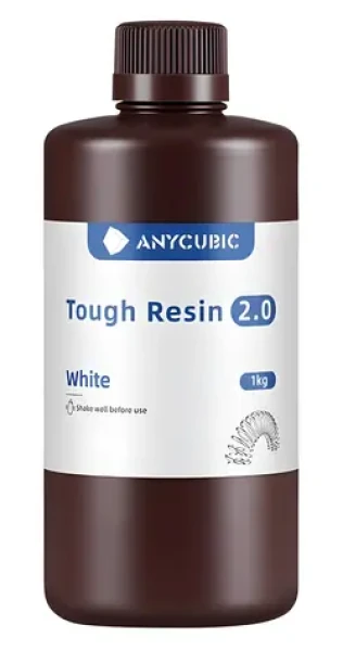 Anycubic Tough Resin 2.0 bílá / Pryskyřice pro 3D tisk / 1 kg / LCD/DLP (IPSSXWH-101A)