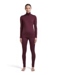 Dámské merino spodky ICEBREAKER Wmns Merino 200 Oasis High Rise Leggings, Dark Berry velikost: M