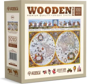 WOODEN CITY Dřevěné puzzle Antická mapa Nova Terrarum 1010 dílků