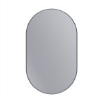 Erga Oval, oválné zrcadlo 60x100cm, černý rám, ERG-V01-OVAL-6010-BK