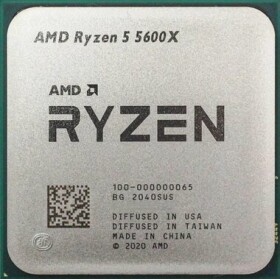 AMD RYZEN 5 5600X @ 3.7GHz - TRAY / Turbo 4.6GHz / 6C12T / L1 192kB L2 3MB L3 32MB / AM4 / Zen 3 / 65W (100-000000065)