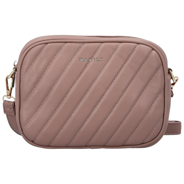 Trendy dámská koženková crossbody kabelka MaxFly Sanela, růžová