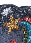 Konges Sløjd Dětská kabelka Tut – Rainbow star, modrá barva, textil