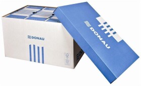 Archivační kontejner DONAU, víko, modro/bílá, 522x351x305 mm / 5 ks