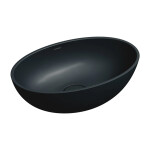 OMNIRES - SHELL M+ umyvadlo na desku, 50 x 32 cm, černá lávově matná SHELL500UNBLV